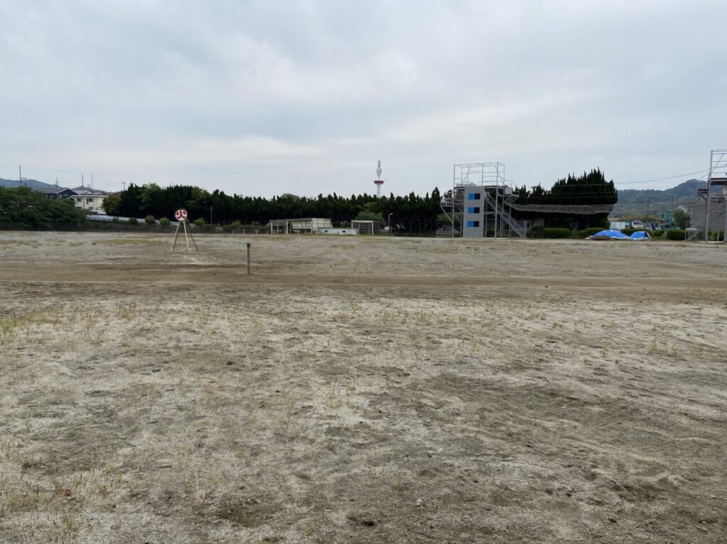 幸田町防災広場で幸田町消防団の競錬会