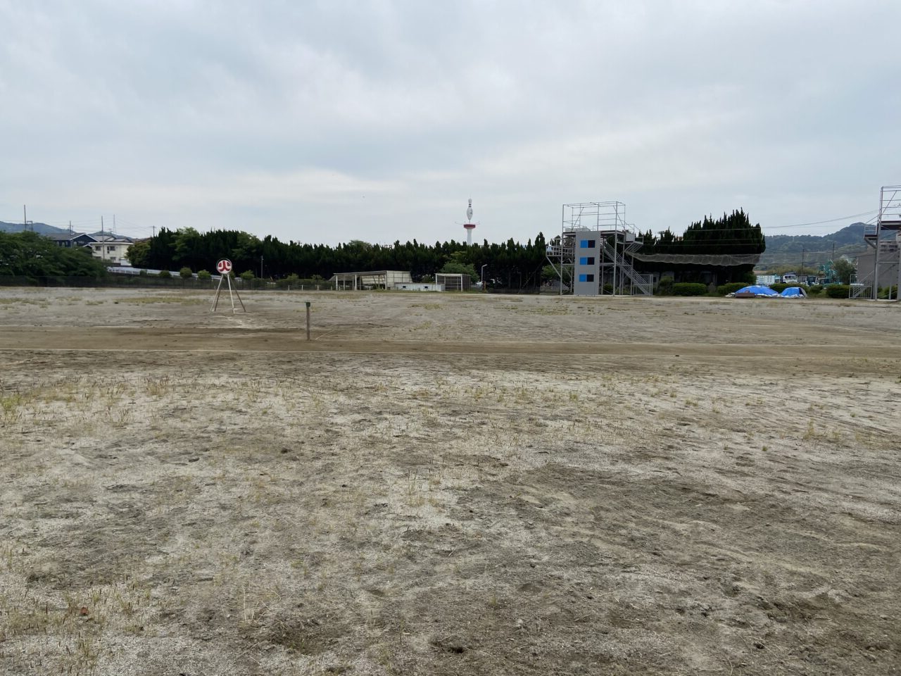 幸田町防災広場で幸田町消防団の競錬会