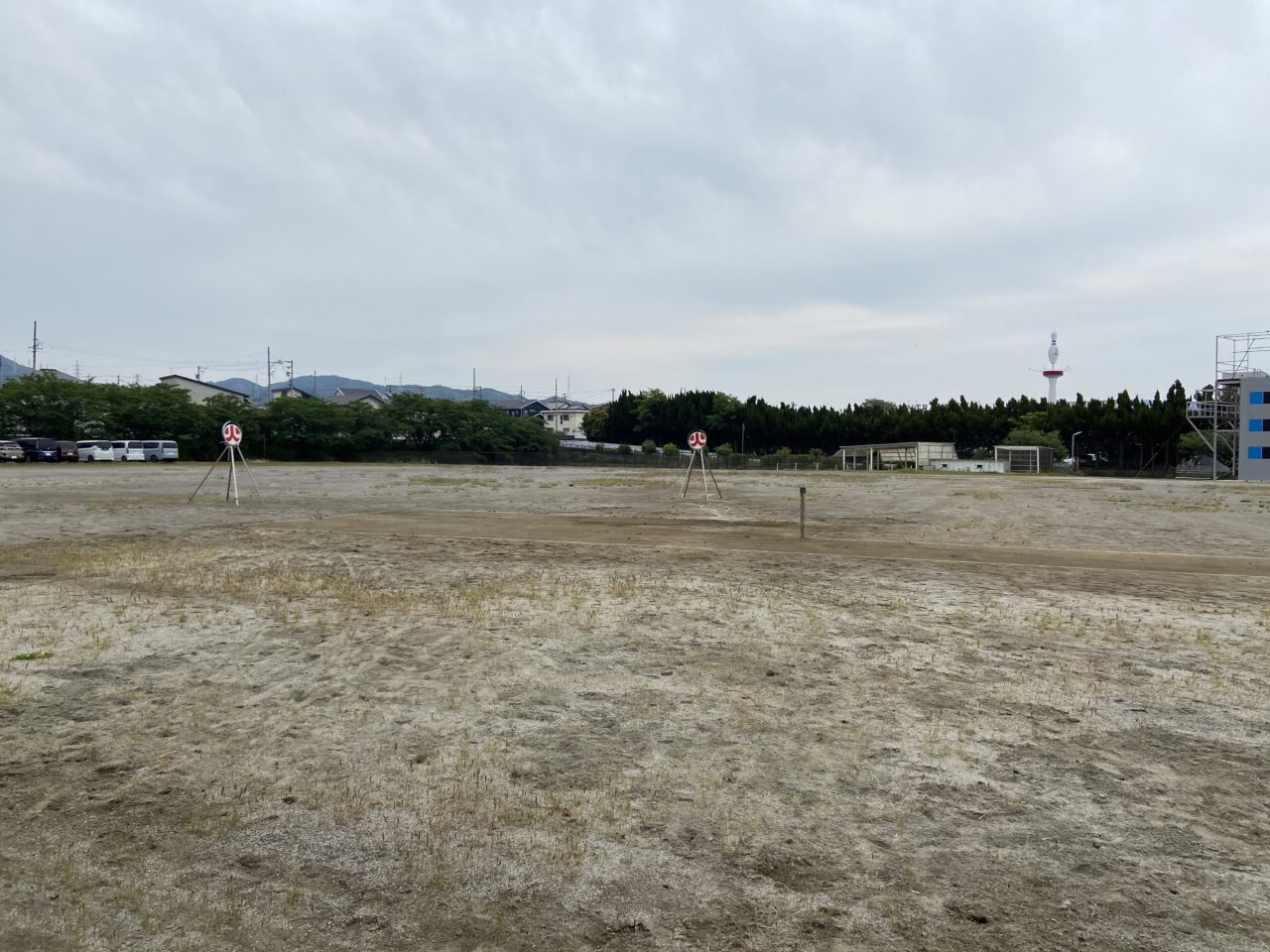 幸田町防災広場で幸田町消防団の競錬会