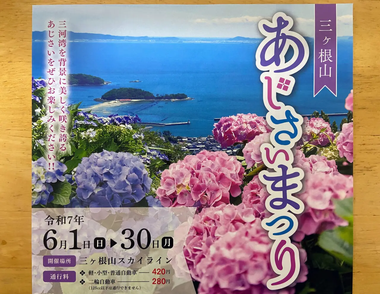 三ヶ根山スカイラインで「三ヶ根山あじさいまつり」